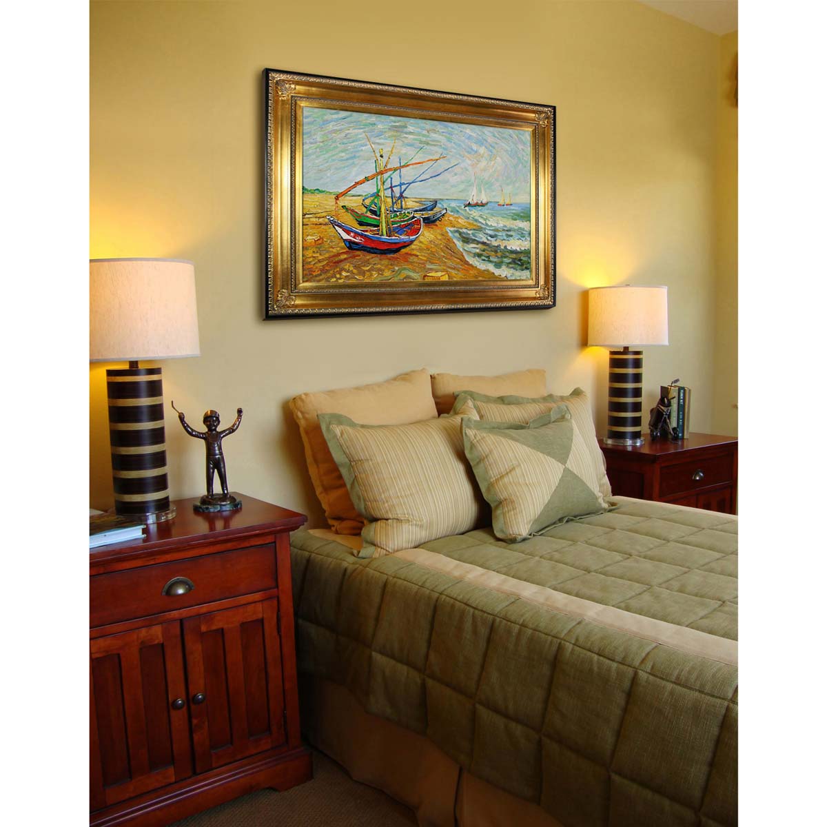 Fishing Boats on the Beach at Saintes-Maries by Vincent Van Gogh